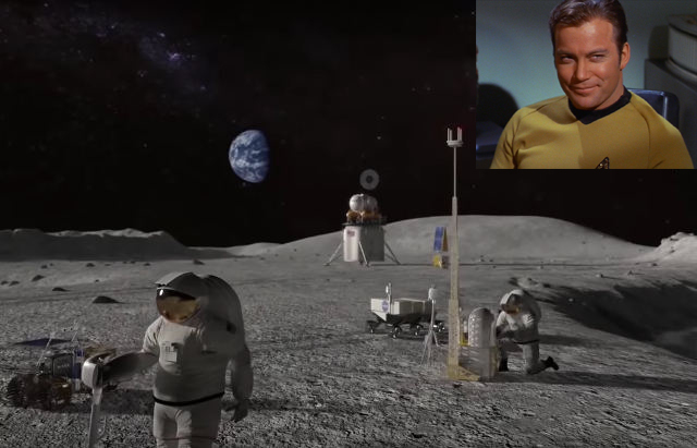 Capitão Kirk nos leva a uma viagem até a Lua