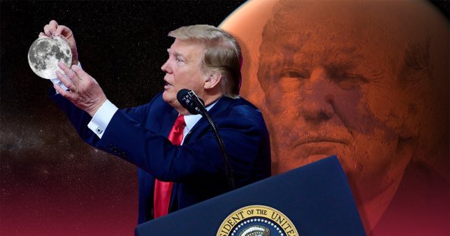 Trump diz que a NASA deve parar de falar sobre a Lua