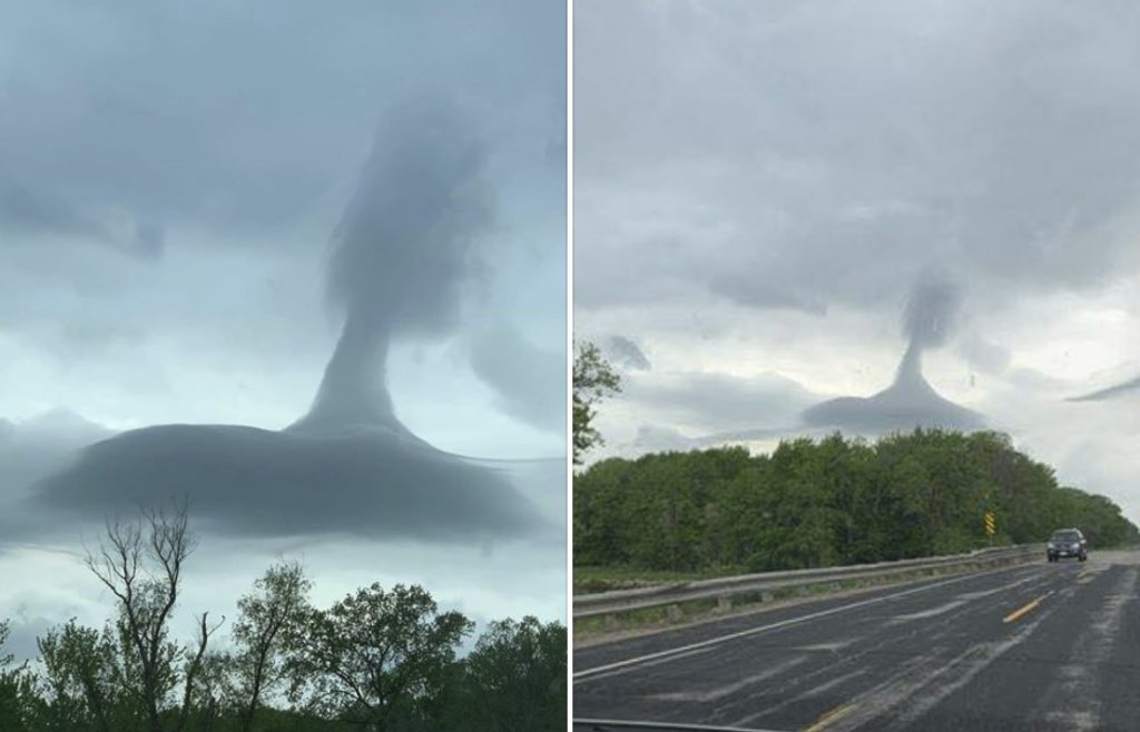 Formação estranha de nuvem deixa meteorologistas confusos nos EUA