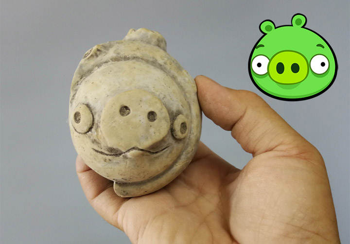 Estatueta de 5.000 anos encontrada na China se parece com o porco do Angry Birds