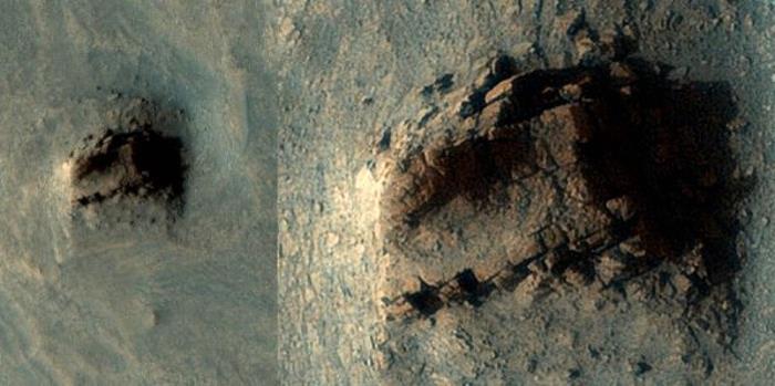 Seria esta uma ruína antiga em Marte, ou somente uma formação natural?
