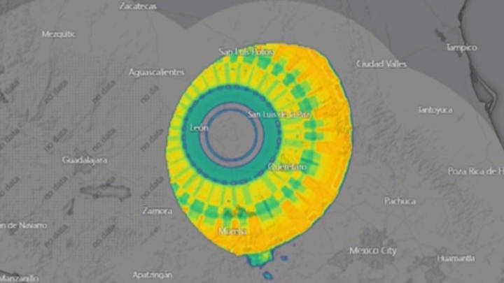 Enorme anomalia de 300 km de diâmetro foi detectada no México em radar