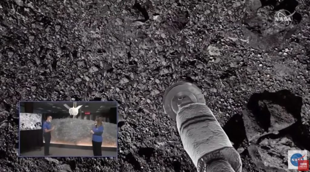 Sonda OSIRIS-REx da NASA toca em asteroide Bennu