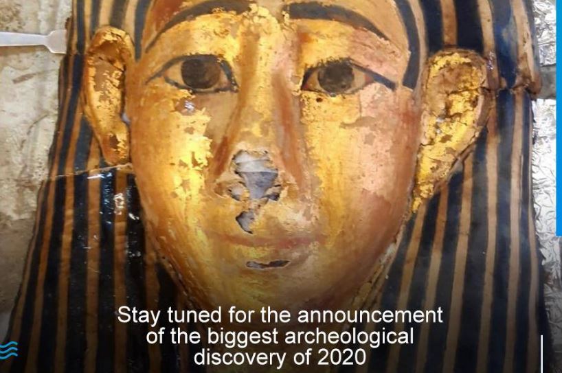 Egito anunciará a maior descoberta arqueológica de 2020 nos próximos dias