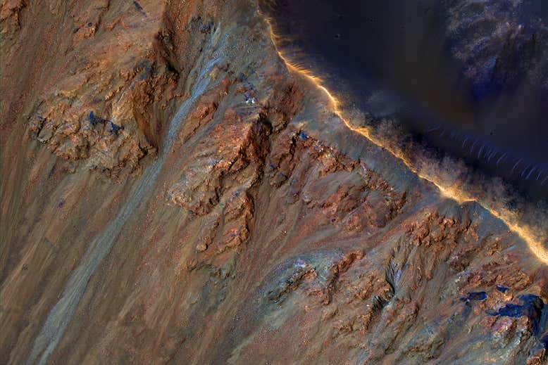 Deslizamentos em Marte pode ter química exótica