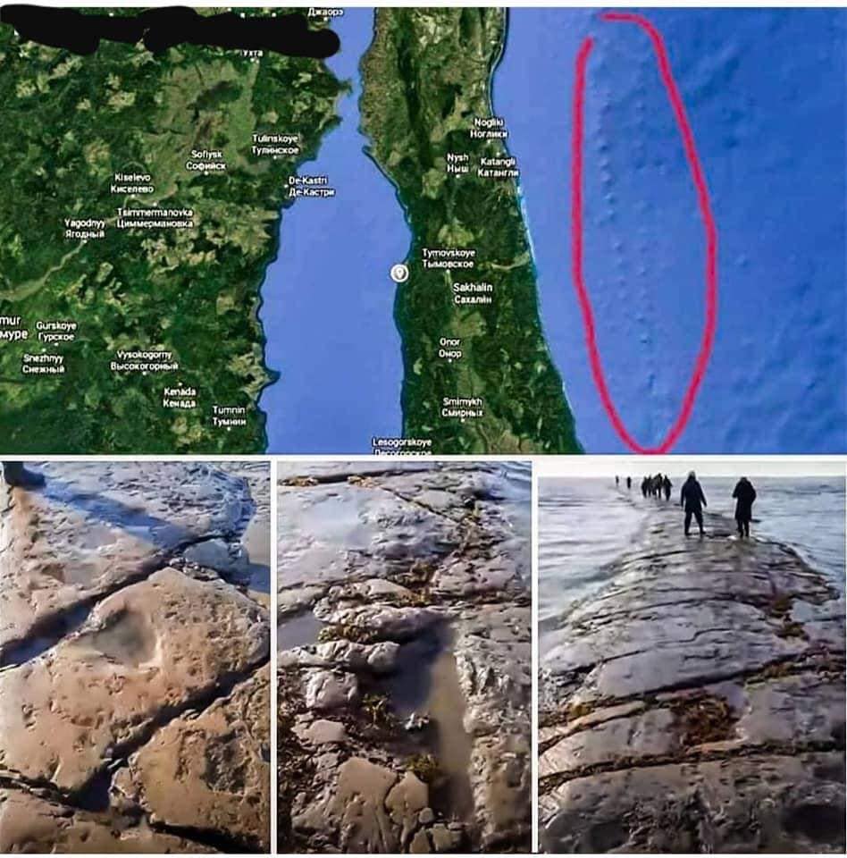Uma misteriosa "estrada" de pedra gigante surge no Oceano Pacífico