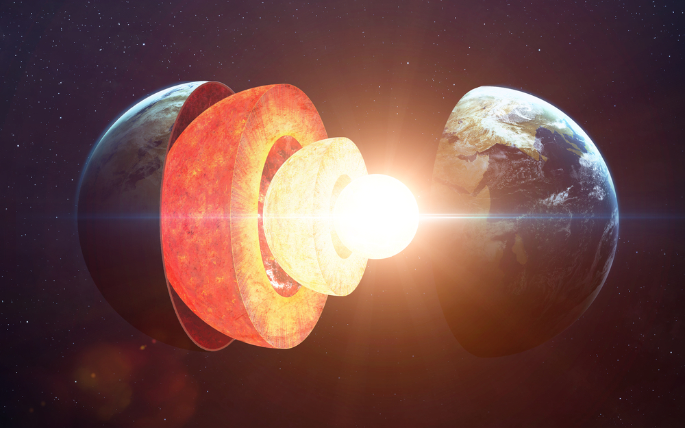 O núcleo da Terra está crescendo mais de um lado do que do outro