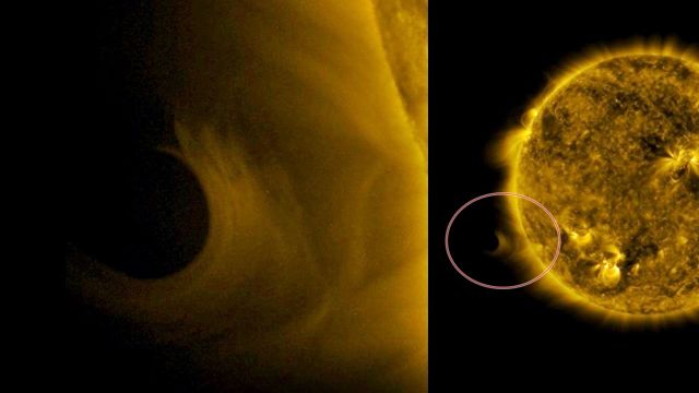OVNI gigantesco próximo do Sol ou fenômeno natural?