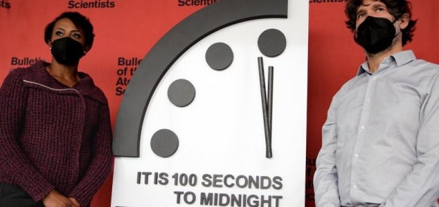 Relógio do Juízo Final permanece em 100 segundos para a meia-noite