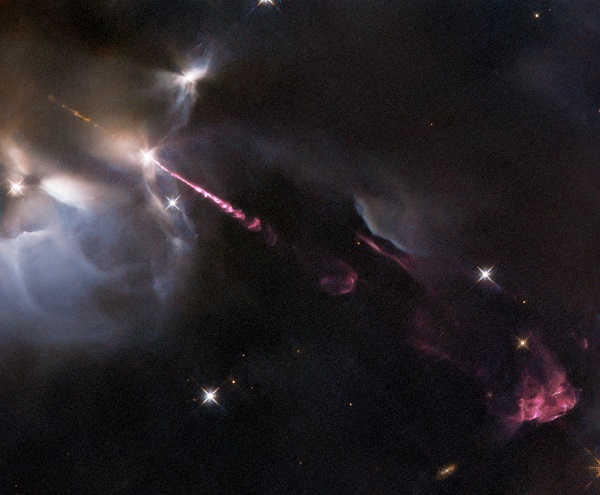 Hubble captura imagem da impressionante "birra" de jovem estrela