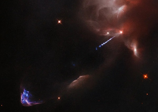 Hubble captura imagem da impressionante "birra" de jovem estrela