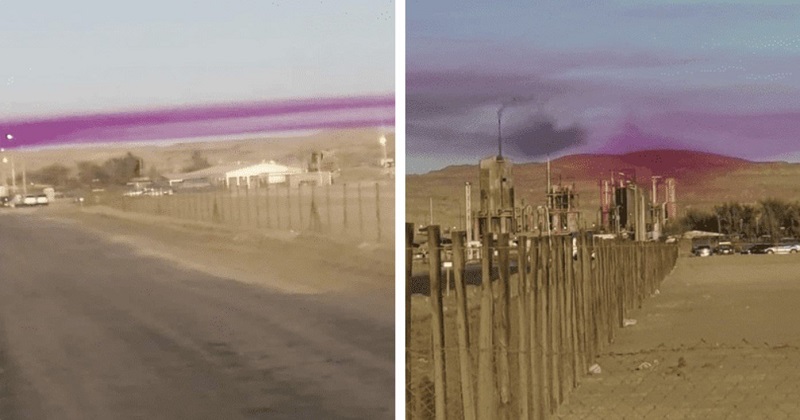 Estranha nuvem roxa assusta moradores no Chile