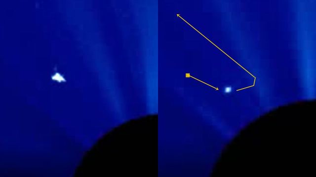 Satélite da NASA captura OVNI que muda repentinamente de direção