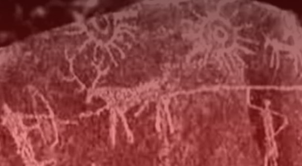 Antigo petróglifo mostra "2 sóis" iluminando a Terra
