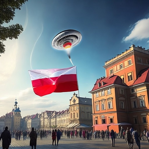 Objeto Voador não Identificado (OVNI) entra no espaço aéreo da Polônia