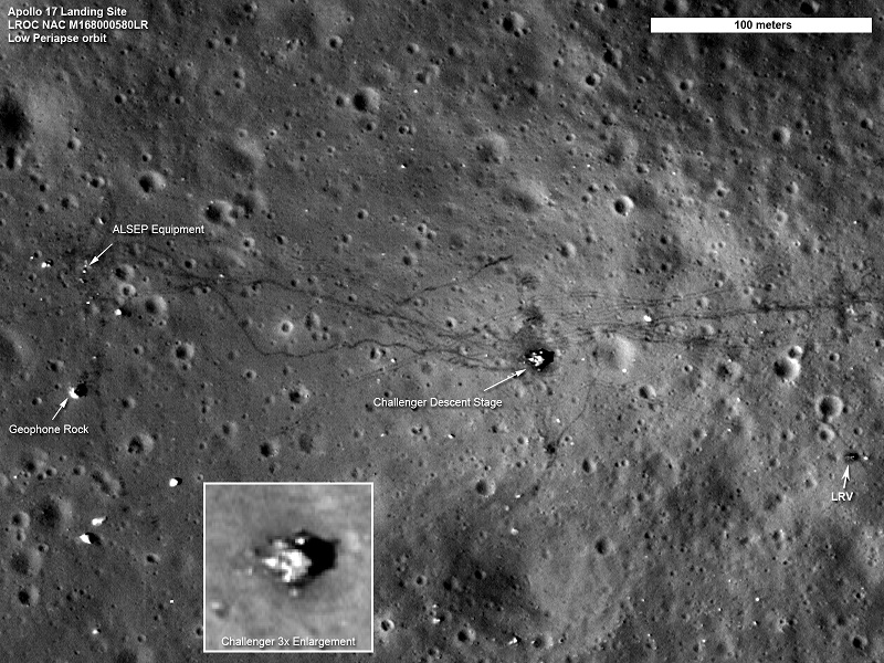 Algo estranho está acontecendo no local de pouso da Apolo 17 na Lua