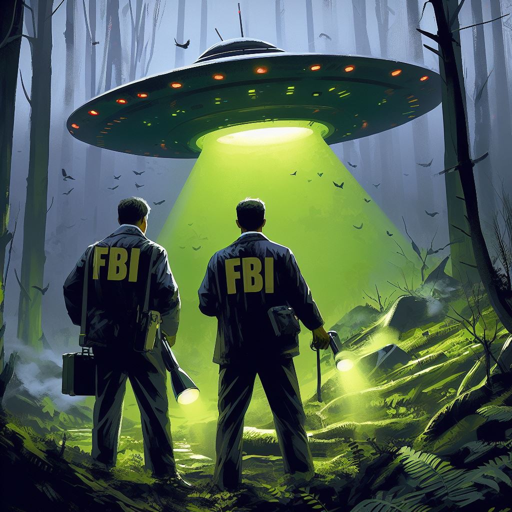 Agentes do FBI visitam cientistas que constroem disco voador
