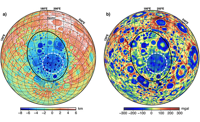 Gigantesca massa metálica é descoberta sob o Polo Sul da da Lua